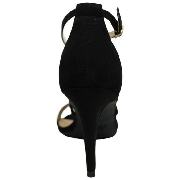 THALIA SODI Womens Black Strappy Darria Round Toe Stiletto Heeled Sandal 8.5 W - Picture 2 of 3
